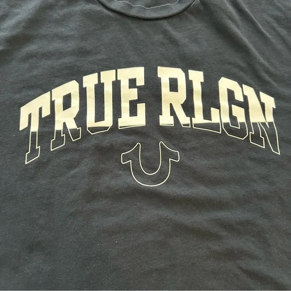True Religion Crew Neck T-Shirt Navy Blue XL
